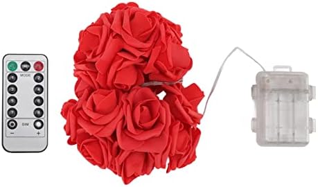 LED Rózsa Tündér Fény, PVC Beltéri String Fény Romantikus Vízálló Piros Dekorációs Fa Ajtó