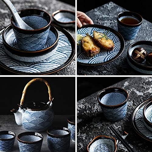Luxshiny Derítő Meghatározott Kerámia teáscsésze 2db Elegáns Japán stílusú Kerámia Kedvéért Csésze, Porcelán Bor Saki Kupa Kerámia Teáscsésze