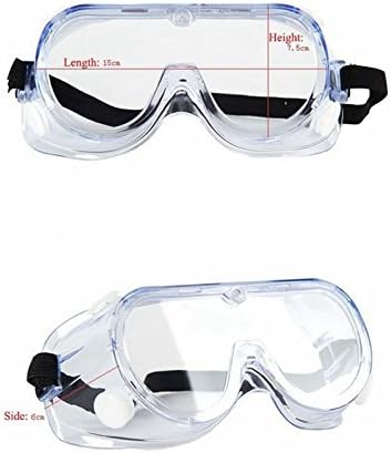 Szemüveget A Splash Anti-Kémiai Biztonsági Szemüveg Por Bizonyíték Egyértelmű, nem bevont Lencse Kristálytiszta & Anti-Köd Design -