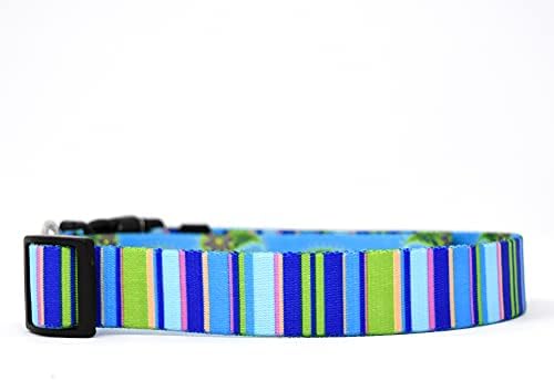 A sárga Dog Design Kék Csíkos Ez-Grip Kutya Póráz Kényelmes Fogantyú 1 Széles, 5' (60), Hosszú, Nagy