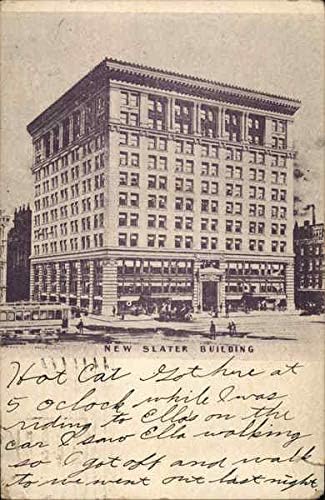 A Slater Épület Worcester, Massachusetts MA az Eredeti, Antik Képeslap, 1909