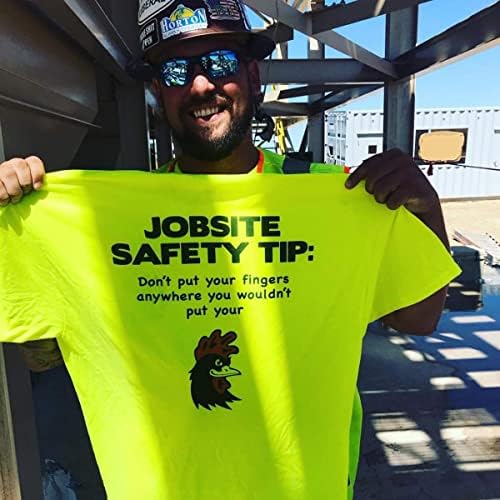 Dumbfuckery - Hi Vis Biztonsági Sárga/Zöld Vicces Építése T-Shirt Hi-Vis, Hi Viz Póló