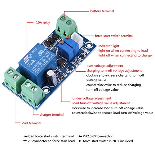 X802 12V Alatt-Feszültség Kapcsoló Modul Automatikus Energia Vezérlő Modul Tároló Akkumulátor Védelmi Igazgatóság