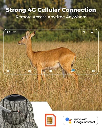 LELKES Mobil nyomkövető Kamera Vezeték nélküli Kültéri, 3G/4G LTE, Napelemes Játék Kamera 360°, Pan Tilt, 2K éjjellátó, Intelligens