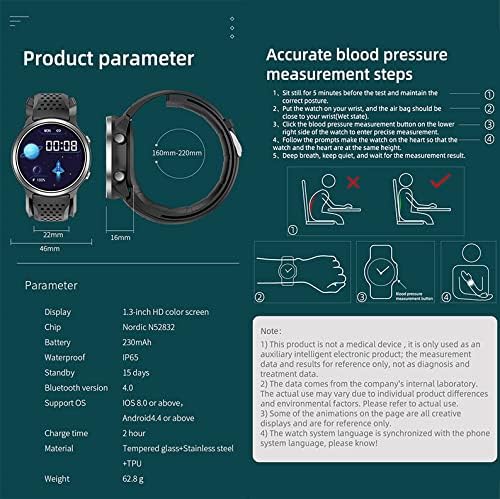 Pontos Vérnyomás Óra, Felfújható légzsák Mandzsetta, P30 Hordozható Csukló vérnyomásmérő Smart Óra, a Vér Oxigén Heart Rate Monitor Alkalmazás