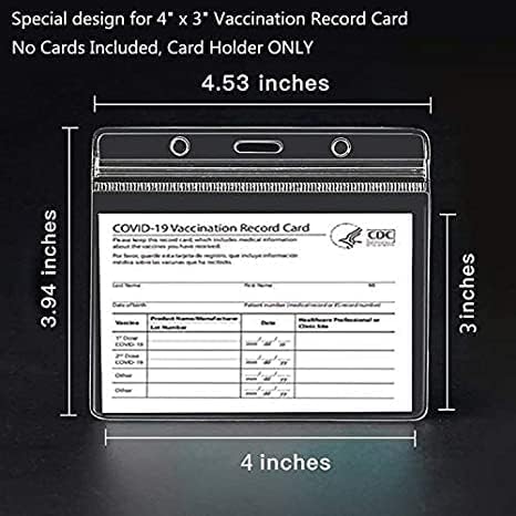 4X3 Cm Kártya hüvelyt Védő Immunizálás Rekord Kártya Tartóját Tiszta Újrafelhasználható Kártya Hüvely Resealable Zip (10DB)