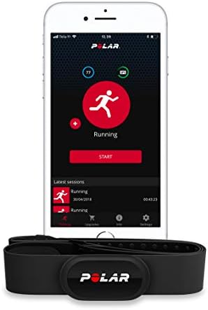 Polar H10 Heart Rate Monitor, Bluetooth HRM Mellkas Heveder - iPhone & Android Kompatibilis, Fekete, Méret XS - S