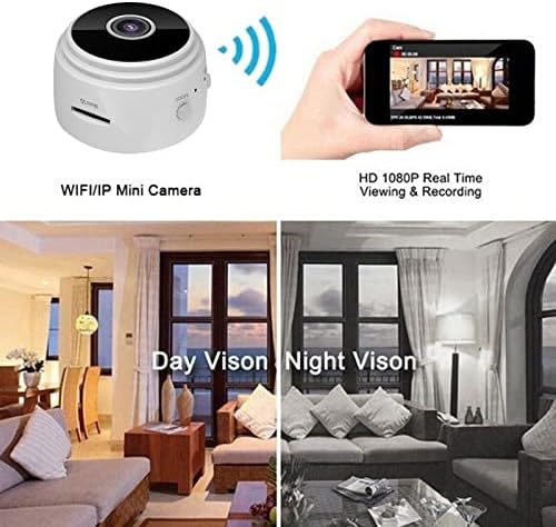 Bzdzmqm 1080p Mini Kamera Vezeték nélküli WiFi Biztonsági Kamera, HD éjjellátó IP Kamera 90 Fokos Széles Látószögű Mozgást Észleli,