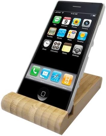 Asztali Bambusz mobiltelefon Tartó, Természetes Fából készült mobiltelefon Állni,Hordozható Okostelefon tartó Mindenféle