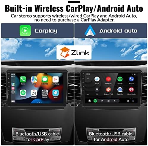 UNITOPSCI Android Autó Hifi a Subaru Legacy Outback 2010-2014 Vezeték nélküli CarPlay Android Auto, 2G 32G 9 Inch Bluetooth FM