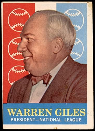 1959 Topps 200 NL Elnök Warren Giles (Baseball Kártya) JÓ