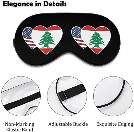 Libanon USA Zászló, Szív, Szem Maszk Alszik Áramszünet Estén Kendőt, Állítható Pánt a Férfiak a Nők Utazási Jóga Nap
