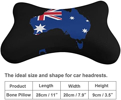 Ausztrál Zászló Térkép Autó Párnák Memory Hab Puha Fejtámlán Párnát Feje Pihenni Hazafelé Irodai Szék 2 Pack