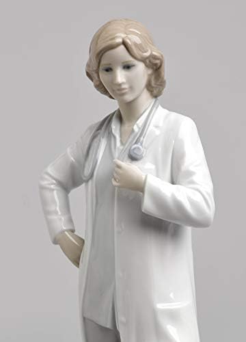 LLADRÓ Női Orvos Figura. Porcelán Orvos Ábra.