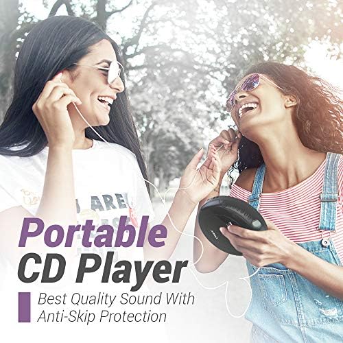 Coby Hordozható Kompakt Anti-Skip CD-Lejátszó – Könnyű & Ütésálló Zene Lejátszó w/ Profi Minőségű Fülhallgató - Gyerekeknek & Felnőttek - Haza