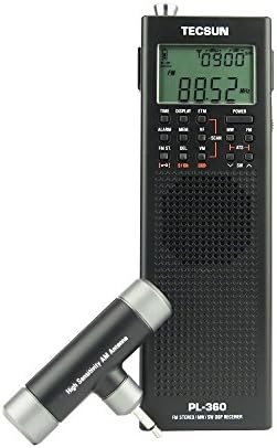 TECSUN Pl-360 Rádió Digitális PLL Hordozható Rádió Sztereó FM/LW/SW/MW DSP Vevő (Fekete)