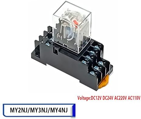 GANYUU 1Set Teljesítmény Relé Tekercs Általános DPDT Micro Mini Elektromágneses Relé Kapcsoló Aljzat Bázis LED AC 110/220V