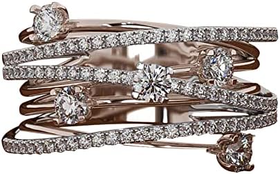 2023 Női Gyémánt Áttört Szétválasztás Gyűrű Cirkon Eljegyzési Gyűrűt Kaktusz Gyűrű (Arany, 9)