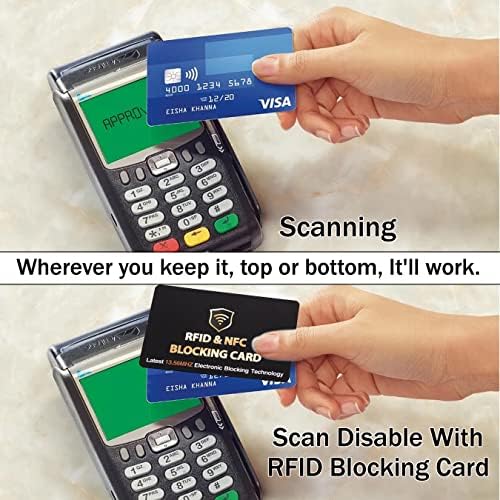 SAITECH AZ RFID Kártya Blokkolja, 10 Pack Egy Kártyát Védi Egész Wallet Pénztárca Férfi & Nő, NFC Érintés nélküli Bank Betéti bankkártya