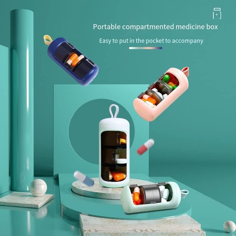 Tabletta Esetekben Osztók A Gyógyszert, A Dobozban Hordozható 3 Rekesz Tabletta Tároló Doboz Nagy Kapacitású Mini Utazási Gyógyszer