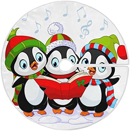 ALAZA karácsonyfa Szoknya Dekoráció,Kis Mini Szoknya Fa Dísz 35.4 Hüvelyk Karácsonyi Énekesek Pingvinek a Karácsonyi Parti nyaraló Dekoráció