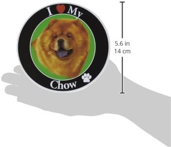 E&S Háziállatok Szeretem A Chow Autó Mágnes Reális Látszó Chow Fénykép A Központban Fedett UV Fényes az Idő, s Halványuló Védelmi Kör Alakú