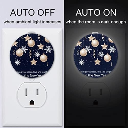 2 Csomag Plug-in Éjjeli LED-es Éjszakai Fény, az Alkonyat-hogy-Hajnal Érzékelő Gyerek Szoba, Gyerekszoba, Konyha, Előszoba Új Évet