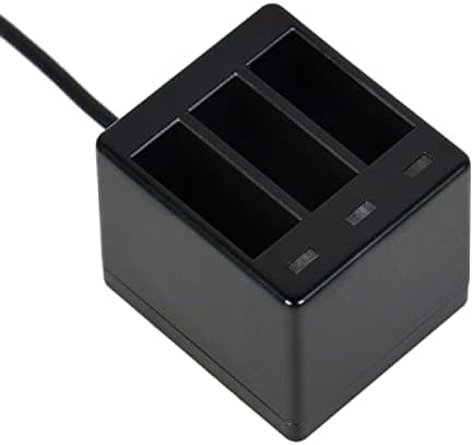 Kamera Akkumulátor Töltő 3-Csatornás USB Töltő Dokkoló Smart LED a Gopro Hero 5/6/7/8 Fekete Akció Kamera