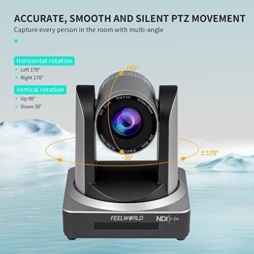 FEELWORLD POE20X Egyidejű 3G-SDI HDMI IP PTZ Kamera 20X Optikai Zoom Támogatja a PoE-a Full HD 1080P 60fps