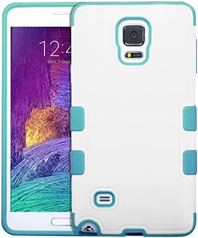 MyBat SAMSUNG Galaxy Note 4 TUFA Merge Hibrid Védő Fedelet - Kiskereskedelmi Csomagolás - Teal/Fehér