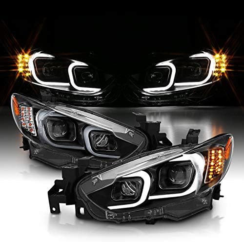 AmeriLite Fekete Projektor Fényszórók Világítanak, Bár A 2014-2017 Mazda 6 (Pár) Magas/Alacsony Gerenda Izzó Mellékelve