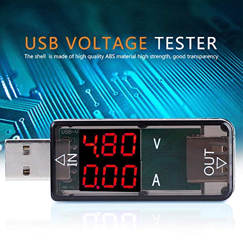 USB-Power Meter, Színes LCD USB 2.0 Multiméter Teszter, Digitális QC2.0/QC3.0 Jelenlegi Vizsgálati Áram Mérési Feszültség Kimutatása(fekete)