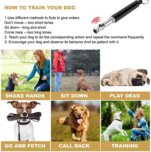 Kutyasíp, Állítható Frekvencia Szakmai kutyasíp abbahagyja az Ugatást Képzés Ellenőrzési Eszköz, 2 Csomag Fekete, Fehér, Rozsdamentes Acél