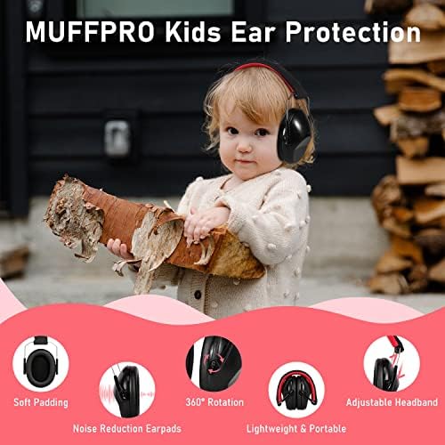 Muffpro Gyerekek Fül Védelme, SNR 26dB Gyerekeknek készült fülmelegítő a zajcsökkentés,hallásvédő Gyerekeknek,Állítható Biztonsági