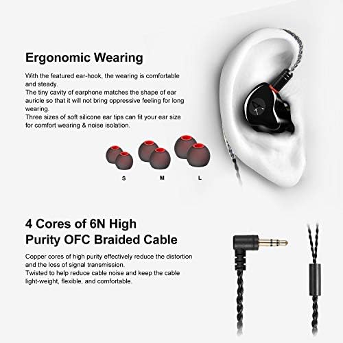 DCMEKA in Ear Monitor, Dinamikus Hibrid Vezetékes Fülhallgató, Dual Driver in-Ear Fülhallgató Zenészek Fülhallgató a MMCX Levehető