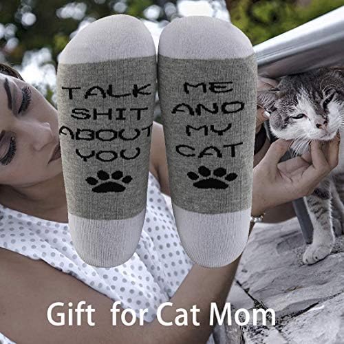 LEVLO Vicces Macska Anya Ajándék macskákat A Macska hülyeségeket Beszélsz Te Zokni Vicces Macska Mondja, Ajándék Macska Mama
