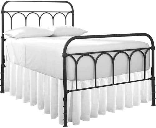 Fodros ágytakaró Osztott Sarkok-ágytakaró - 16 Csepp Mikroszálas Puha Fényű & Luxus Megjelenés - Ágy Szoknya (Fehér Királynő)