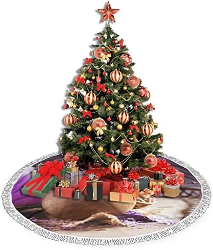 Lila Levendula Gyertyákkal karácsonyfa Szoknya, karácsonyfa Szoknya Szőnyeg Tassel a Nyaralás, Esküvő Dekoráció 48