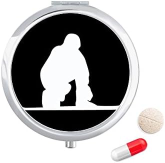Fekete Gördeszka Sport Vázlat Tabletta Esetben Zsebében Gyógyszer Tároló Doboz, Tartály Adagoló