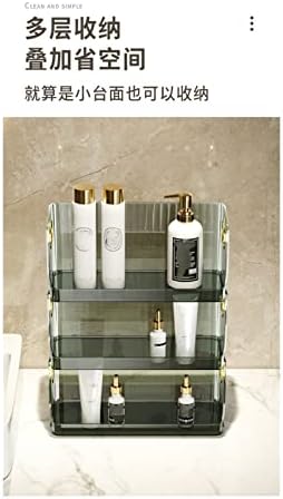 HAIDINB Zuhany Tároló Állvány Egyszerű, Világos Luxus Kozmetikai Fürdőszoba Pulton Tároló Állvány Háztartási Tároló Doboz Amber Arany (Méret