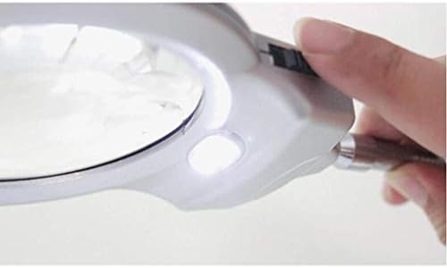 SFMZCM LED Égő Nagyító Stand - Összecsukható Kialakítás, 2 LED Lámpa, valamint 5,5 Hüvelykes Lencse - a Legjobb Kezekben Ingyenes Nagyító