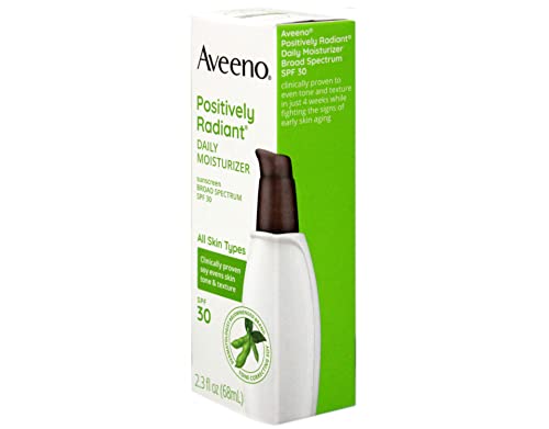 Aveeno Aktív Naturals Pozitívan Sugárzó Napi Hidratáló SPF-30, UVA/UVB Fényvédő, 2.5-Uncia Üveg (Csomag 2)