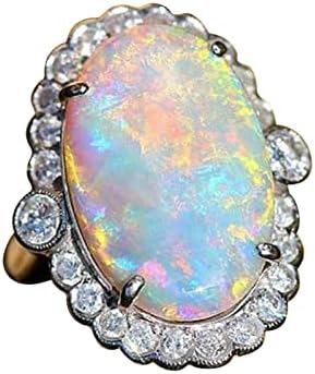 Pár Hercegnő Csiszolt Gyémánt Meghatározott Gyűrű Divat Luxus Nők Eljegyzés, Esküvő Ékszer Kaktusz Gyűrű (Ezüst, 7)
