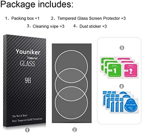 Youniker 3 Csomag Suunto 9 Baro képernyővédő fólia Edzett Üveg Suunto 9 Baro Intelligens Karóra Képernyő Védő Fóliák Üveg 9H