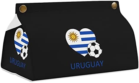 A szerelem Uruguayi Foci Szövet Borító PU Bőr Szövet Doboz Jogosultja Téglalap alakú Arc Szövet Esetben Papír Szervező