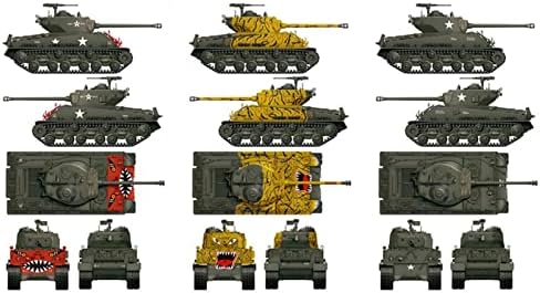 FMOCHANGMDP Tank 3D Puzzle Műanyag modelleket, 1/35 Skála M4A3 76W motorral lett felszerelve Sherman koreai Háború Modell, Felnőtt