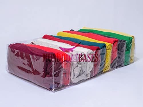 Szervező Szekrény Tároló Oldat Készült Rugalmas, Átlátszó Műanyag, valamint Tizenegy Elválasztó Ruhát, Fehérneműt, valamint a T-shirt