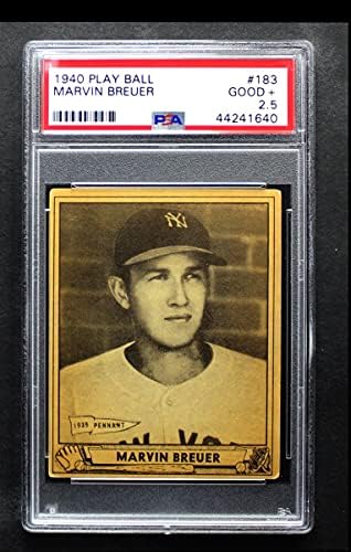 1940-ben Játszani 183 Marvin Breuer New York Yankees (Baseball Kártya) PSA a PSA 2.50 Yankees