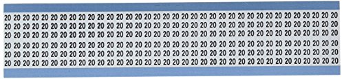 Brady TWM-20-PK Alacsony Profilú Fényes Vinil-Bevonatú Poliészter (B-702), Fekete-Fehér, Szilárd Számok Vezeték Jelölő Kártya (25 Lap)