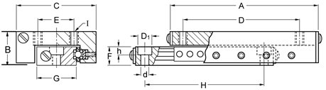 Del-Tron Precíziós, Inc. 26,9 mm x 116 mm, 75 mm, Utazás, Keresztbe Roller Dia Szerelvények - Metrikus